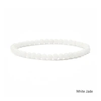 Elastic Natural Crystal Bracelet (Neutral Tones)
