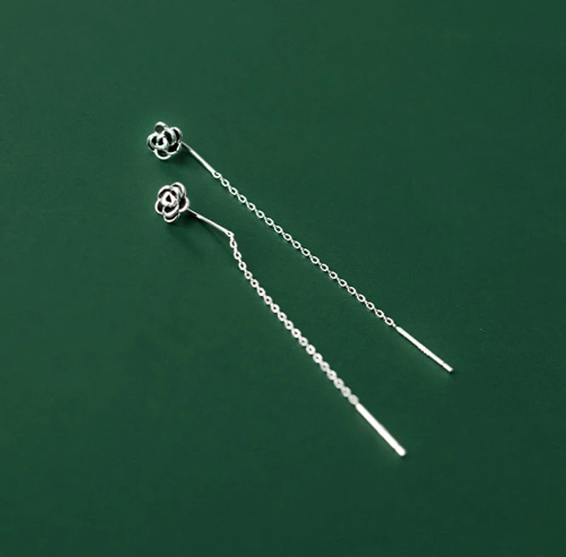 Threaded Rose Earrings