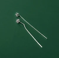 Threaded Rose Earrings