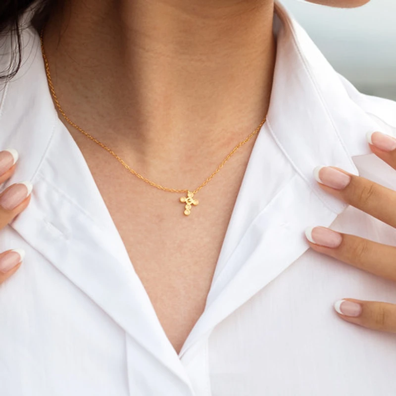 Dot of Color Cross Necklace