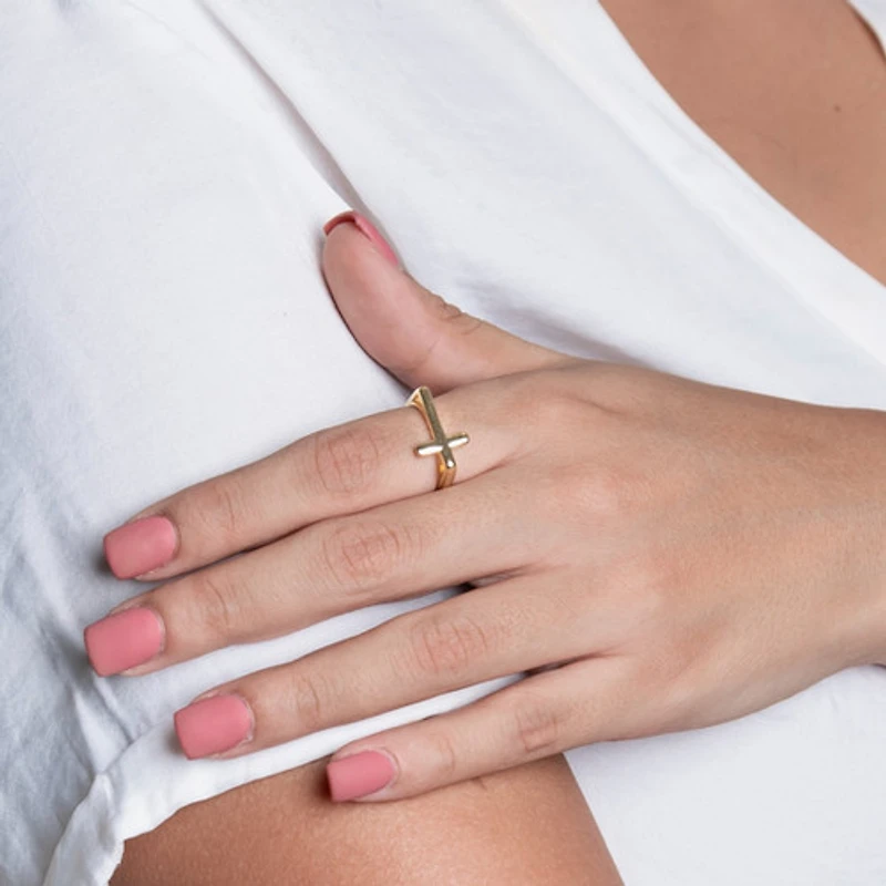 Gold Cross Ring