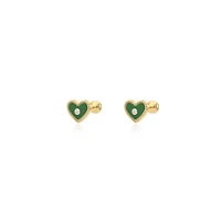 Color Heart Studs