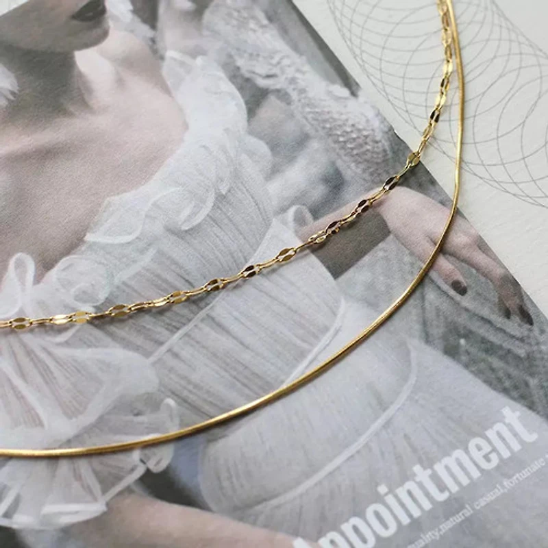 Dual Layered Bling Chain + Rope Necklace