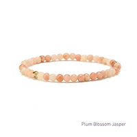 Elastic Natural Crystal Bracelet (Orange& Pink Tones)