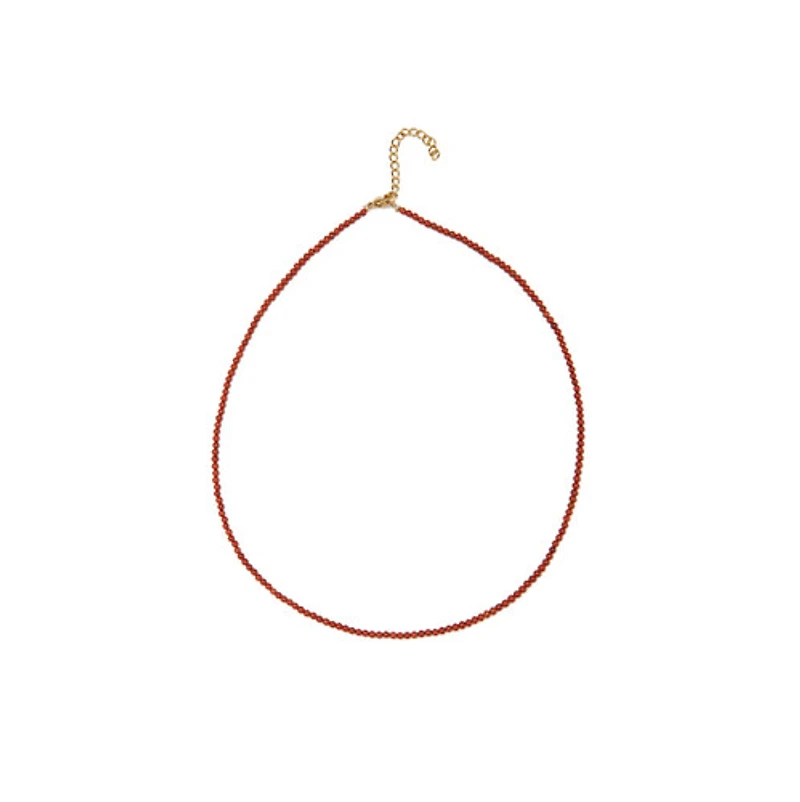 Natural Crystal Necklace (Orange & Pink Tones)
