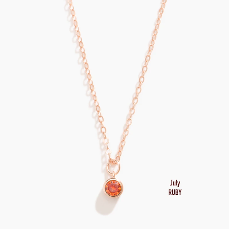 Vermeil Rose Gold Birthstone Necklace