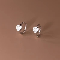 Statement Crystal Heart Hoops
