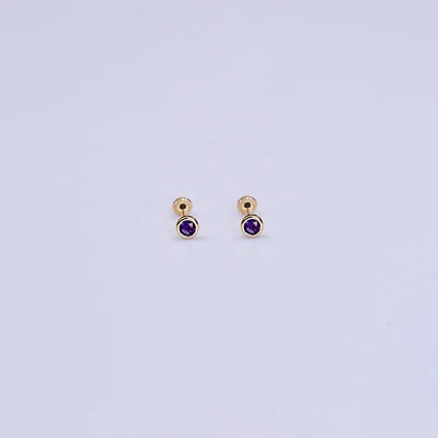 Purple Gem Studs