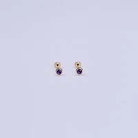Purple Gem Studs