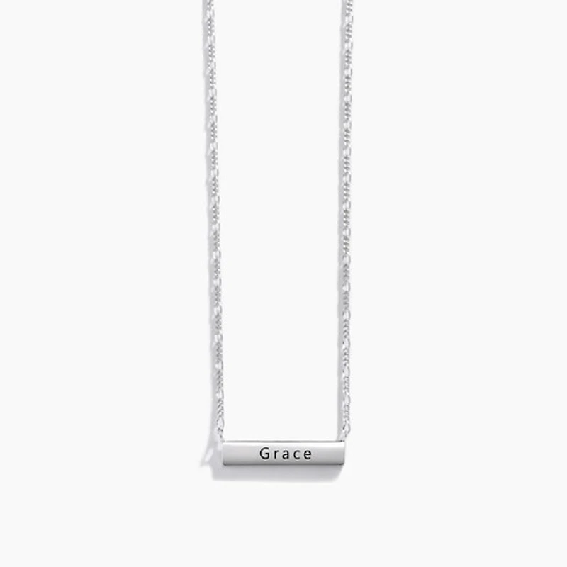Large Engravable Bar Necklace