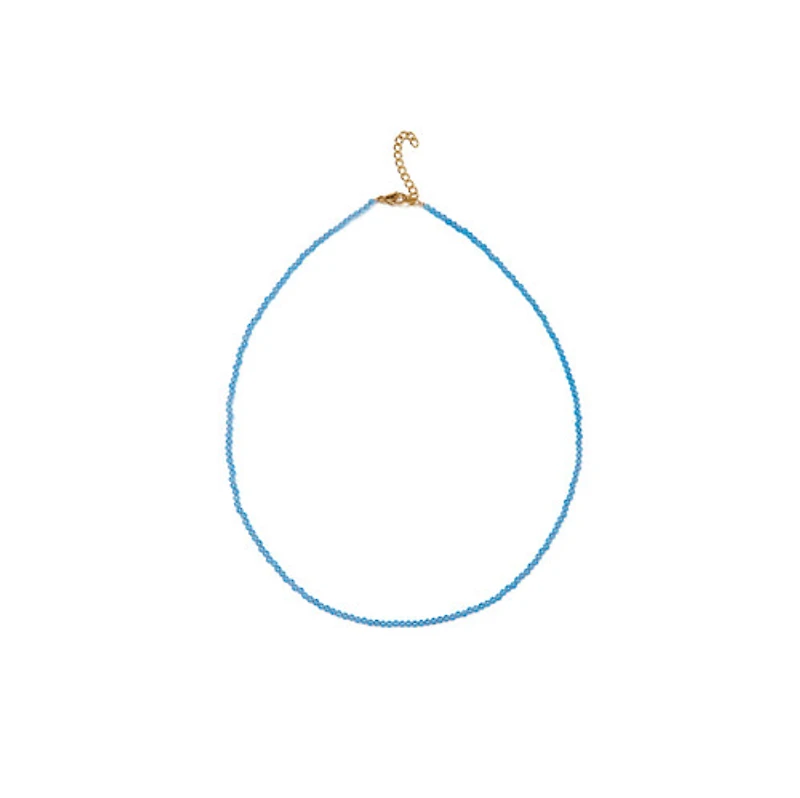 Natural Crystal Necklace (Blue Tones)