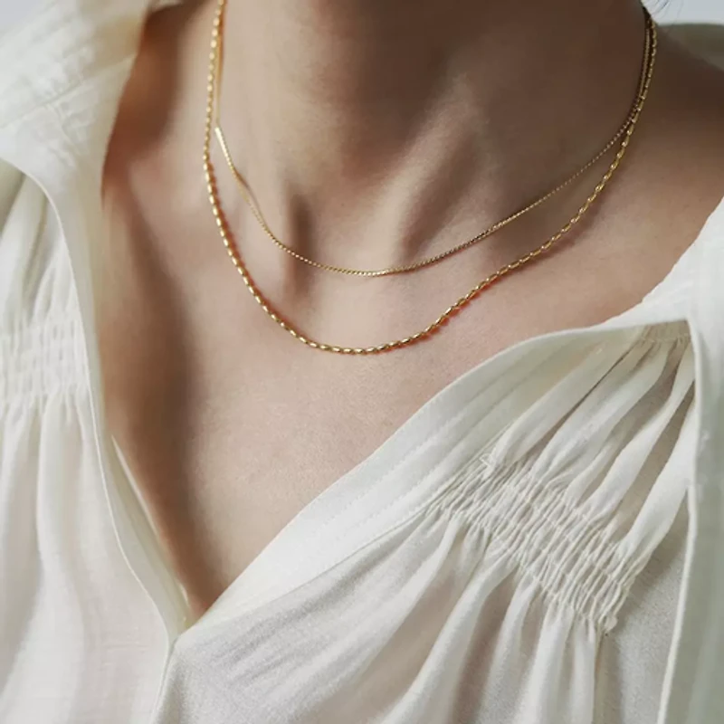 Delicate Dual Layer Beaded Necklace