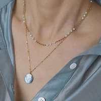 Floral Coin Necklace