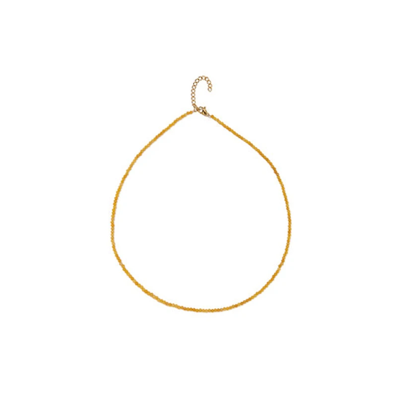 Natural Crystal Necklace (Neutral Tones)