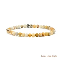 Elastic Natural Crystal Bracelet (Neutral Tones)