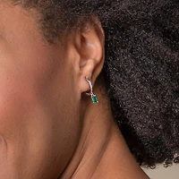 Gold Jewel Drop Huggie Hoops