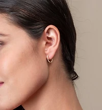 Ruched Gold Hoops