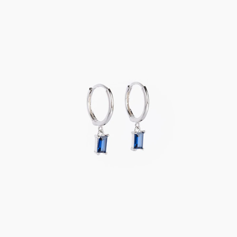 Gold Jewel Drop Huggie Hoops