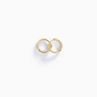 Ruched Gold Hoops