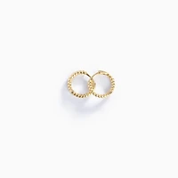 Ruched Gold Hoops