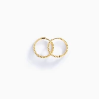 Ruched Gold Hoops