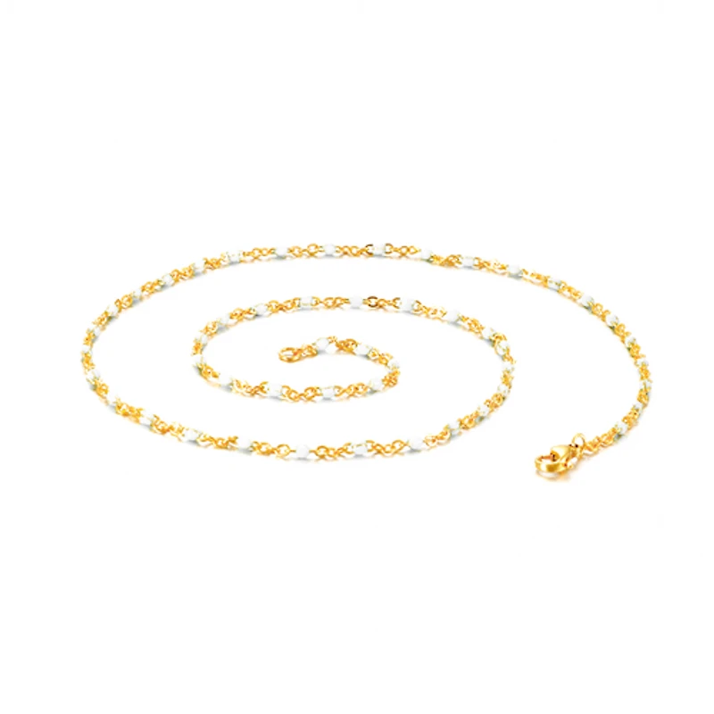 Color Beaded Chain Necklace
