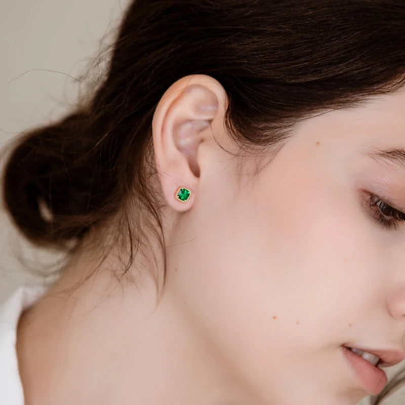 Emerald Green Studs