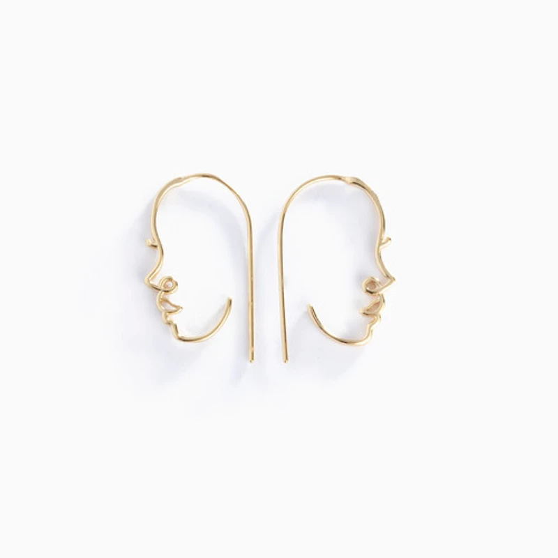 Abstract Face Earrings