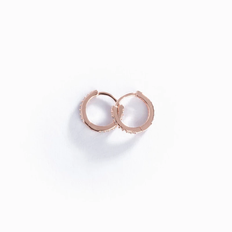 Gold Studded Mini Hoops