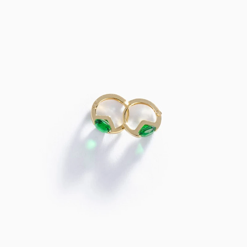 Bejeweled Gold Hoops