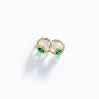 Bejeweled Gold Hoops