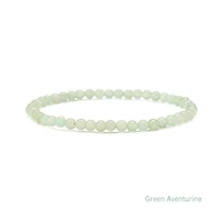 Elastic Natural Crystal Bracelet (Green & Blue Tones)