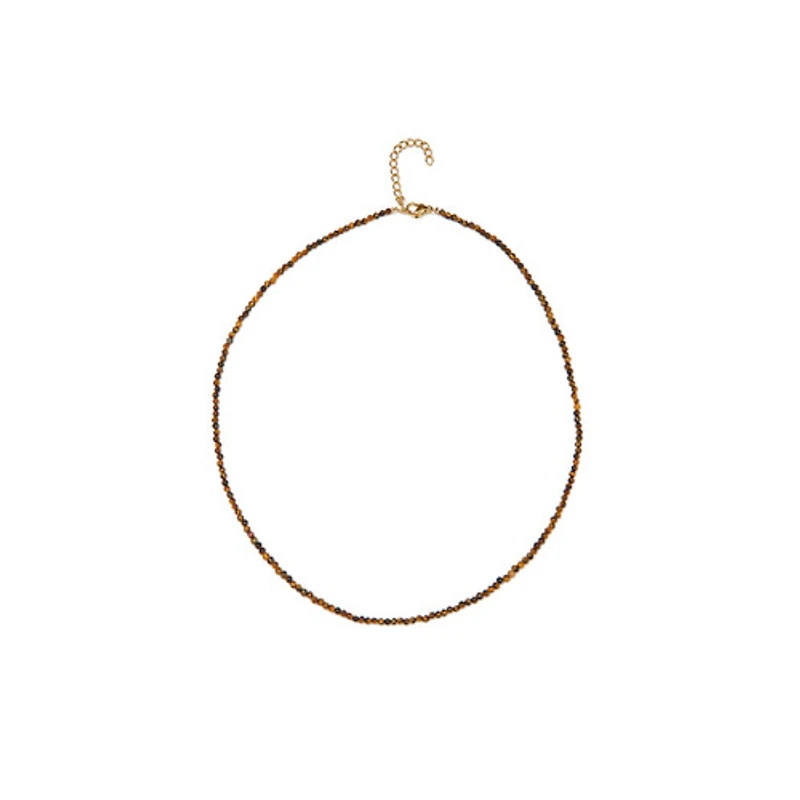 Natural Crystal Necklace (Neutral Tones)