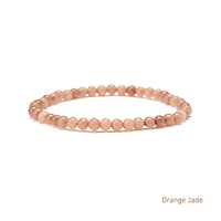 Elastic Natural Crystal Bracelet (Orange& Pink Tones)
