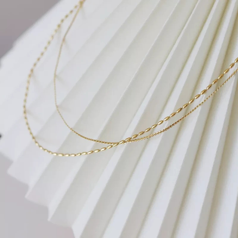 Delicate Dual Layer Beaded Necklace