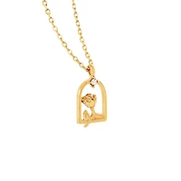 Rose Framed Necklace