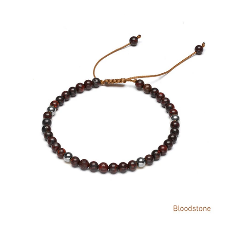 Braided Natural Crystal Bracelet (Autumn Hues)