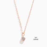 Vermeil Rose Gold Birthstone Necklace