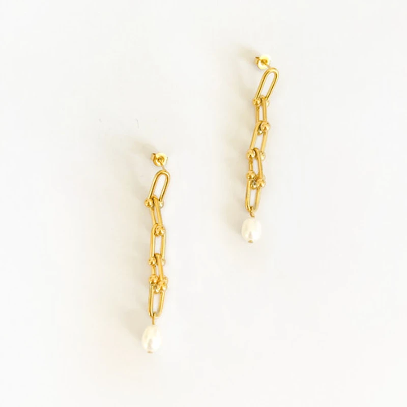Long Pearl Studs