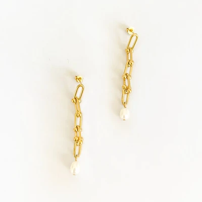 Long Pearl Studs