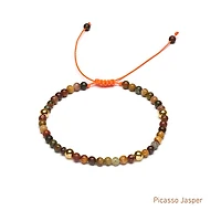 Braided Natural Crystal Bracelet (Autumn Hues)