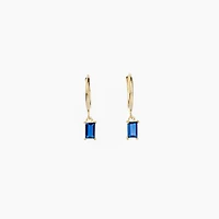 Gold Jewel Drop Huggie Hoops