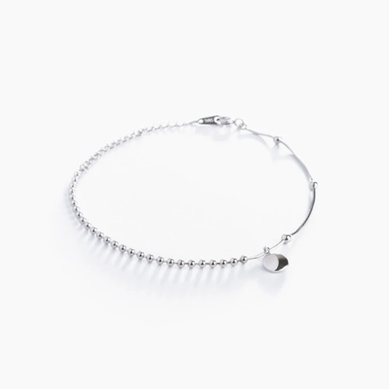 Rose Gold Circle Drop Bracelet