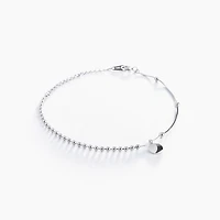 Rose Gold Circle Drop Bracelet