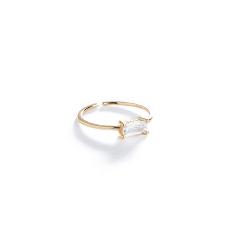 Emerald Cut Gold Ring