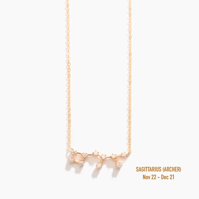 Champagne Gold Zodiac Necklace