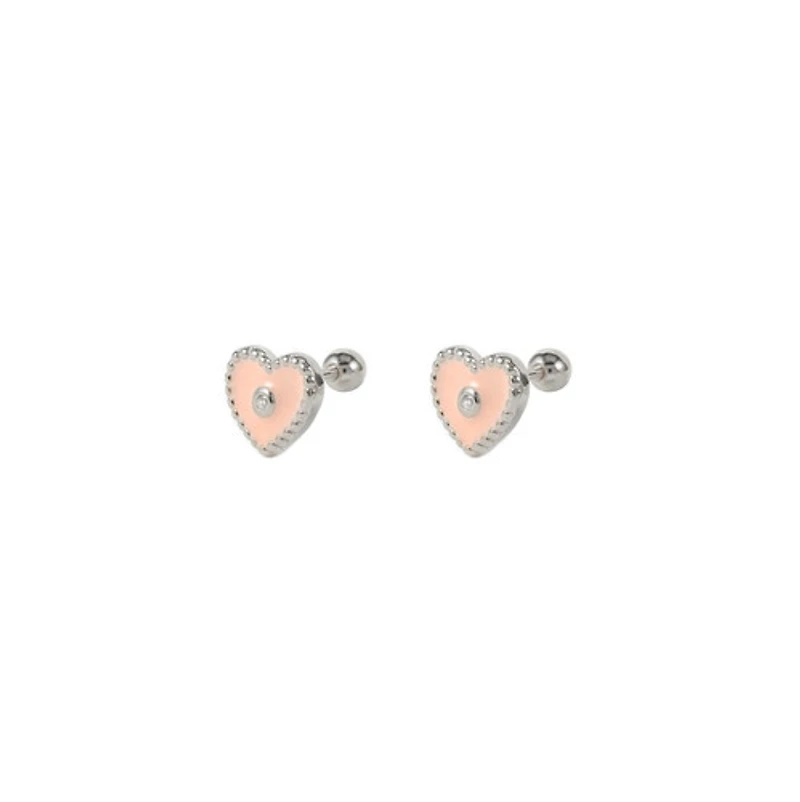 Color Heart Studs