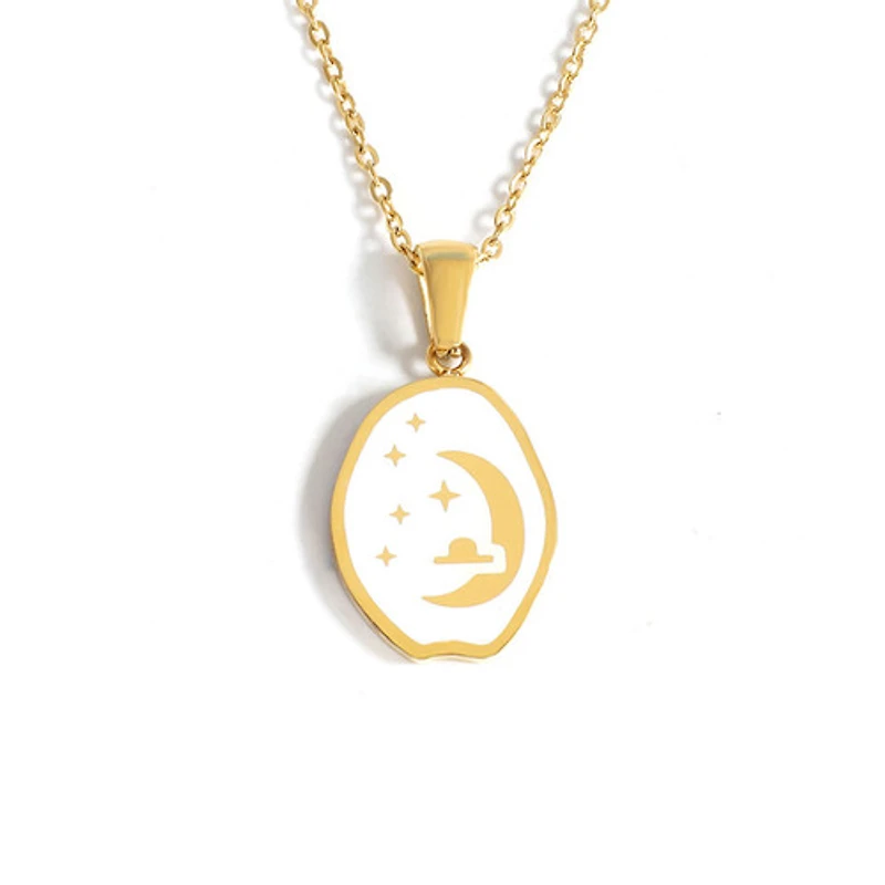 Starry Night Coin Necklace