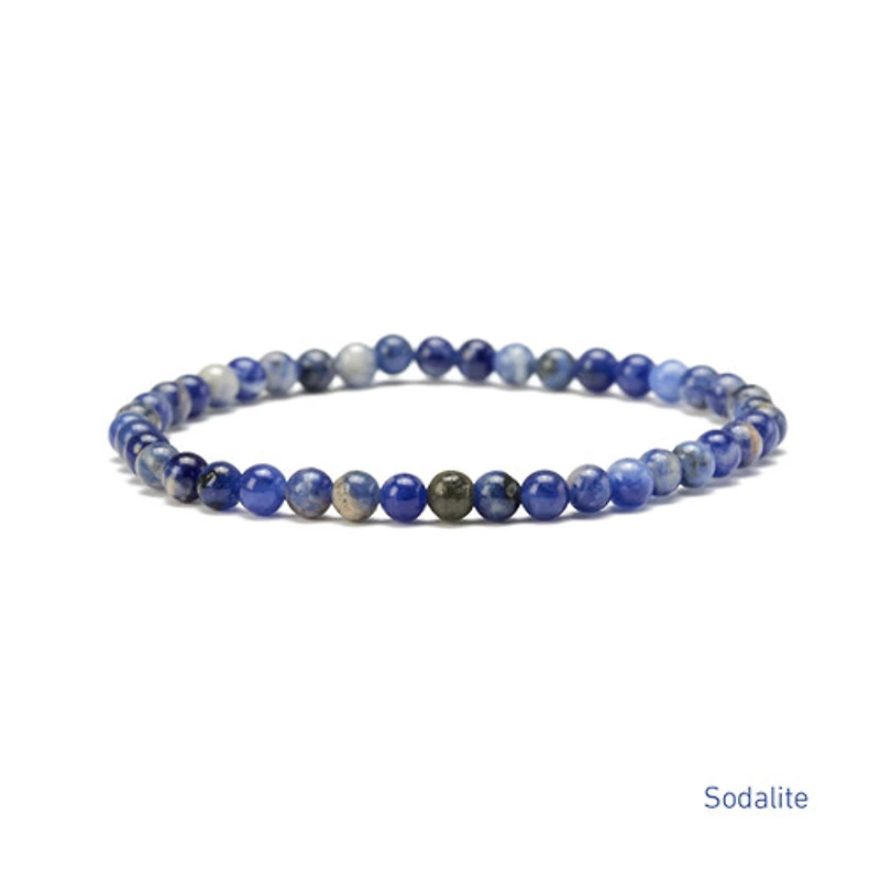 Elastic Natural Crystal Bracelet (Green & Blue Tones)