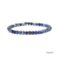 Elastic Natural Crystal Bracelet (Green & Blue Tones)